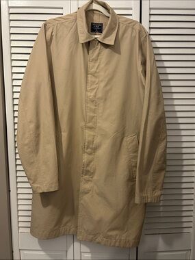 Abercombie & Fitch Men’s Trench Coat | Tan